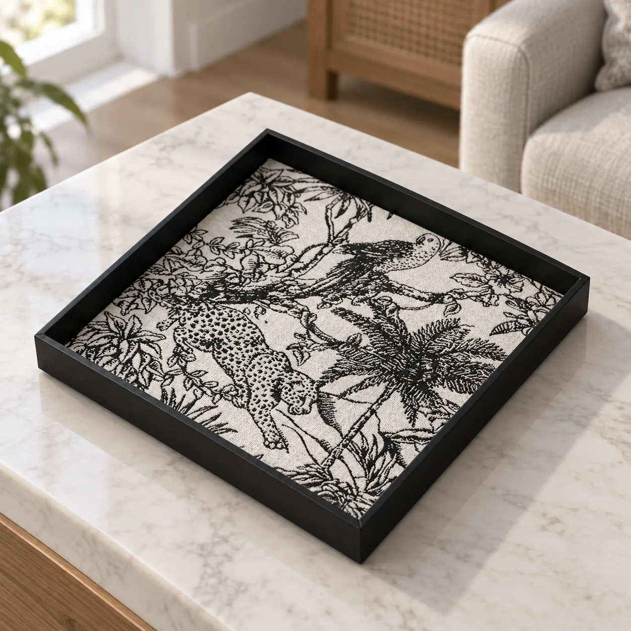 Botanical Square Tray - lead view; styling objects excluded