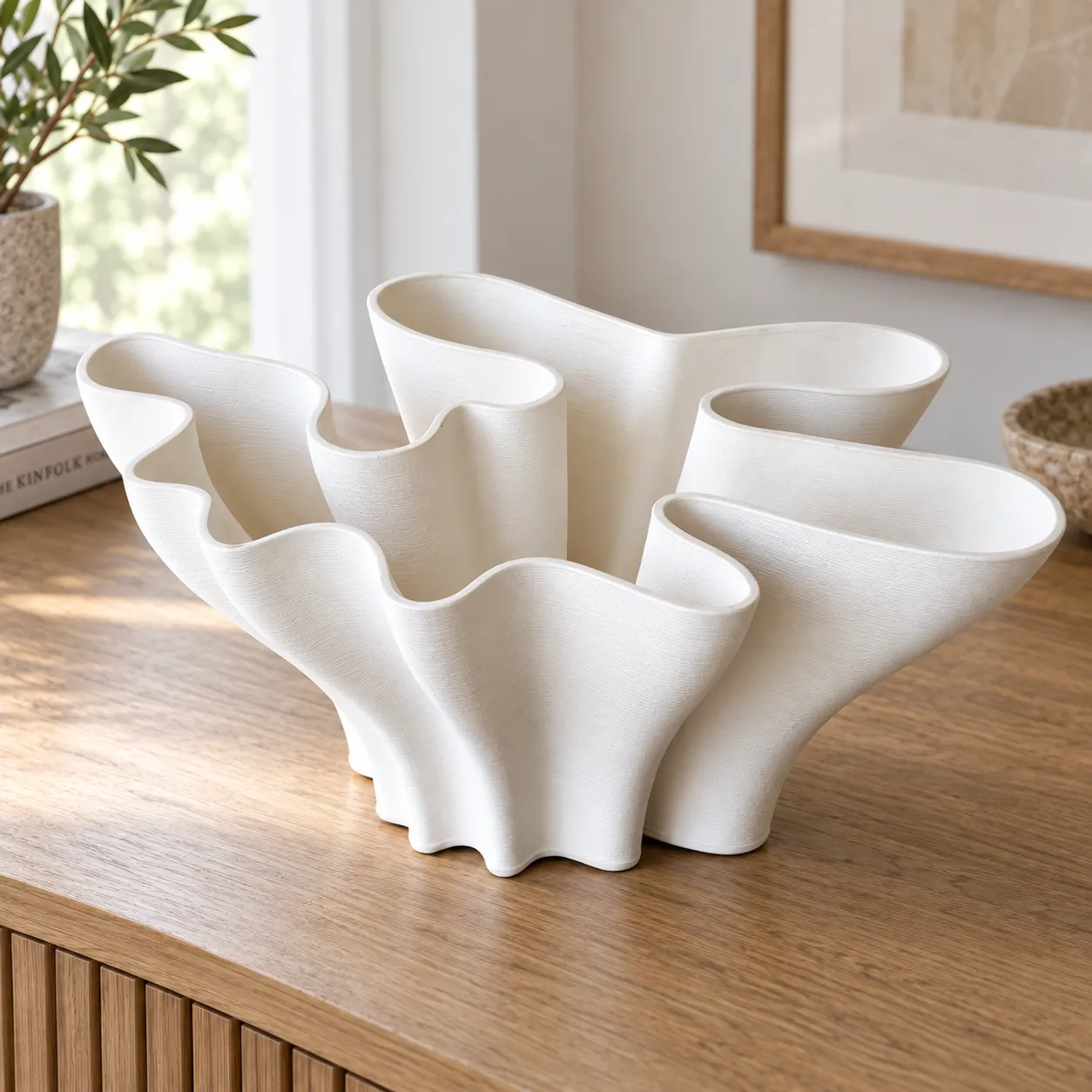 Petal Fold Vase - alternate view; styling objects excluded