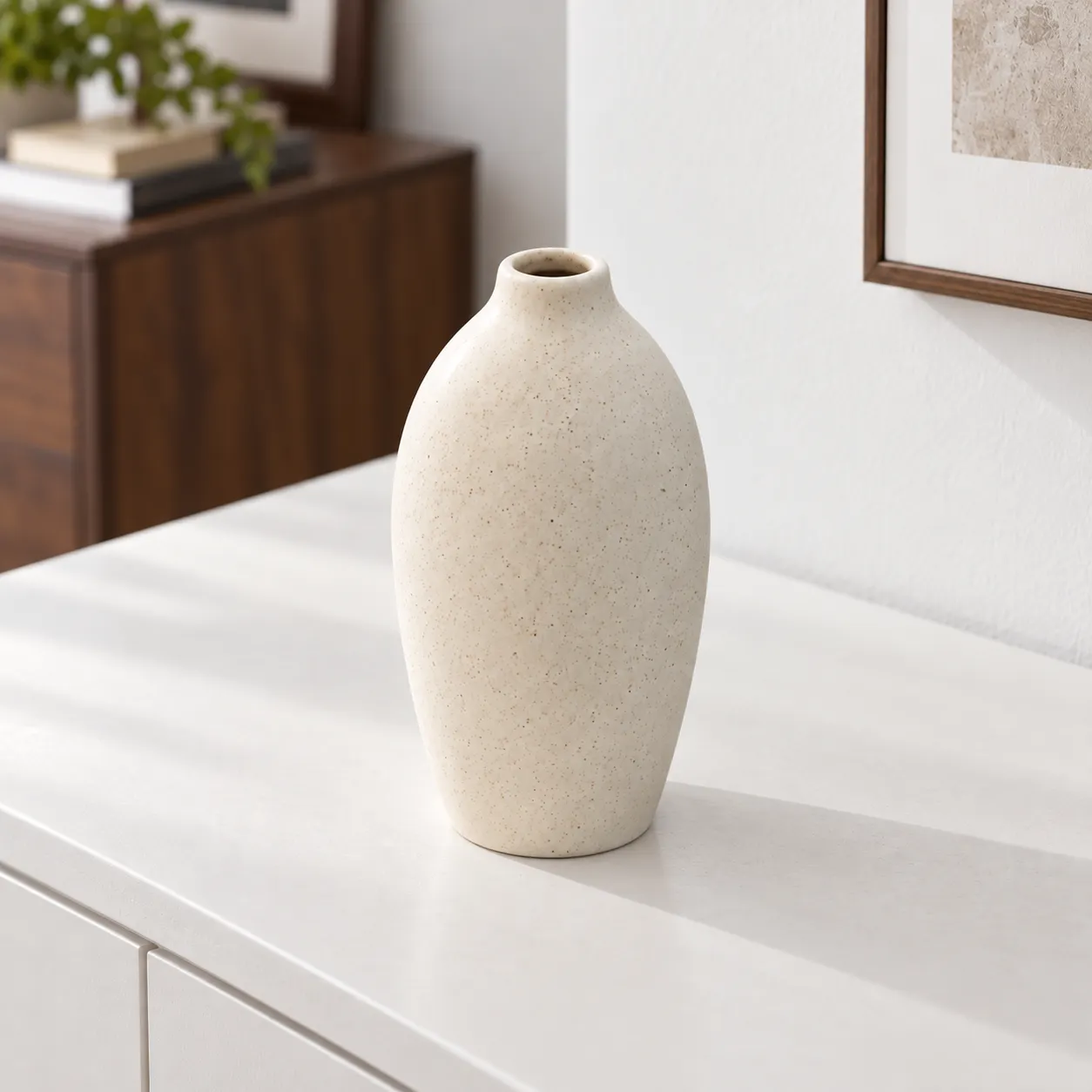 Ivory Oval Bud Vase - alternate view